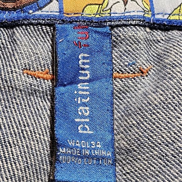 Platinum Fubu Jeans Fat Albert Streetwear Baggy Y2K HipHop Urban Junkyard Sz 40 - Picture 10 of 16